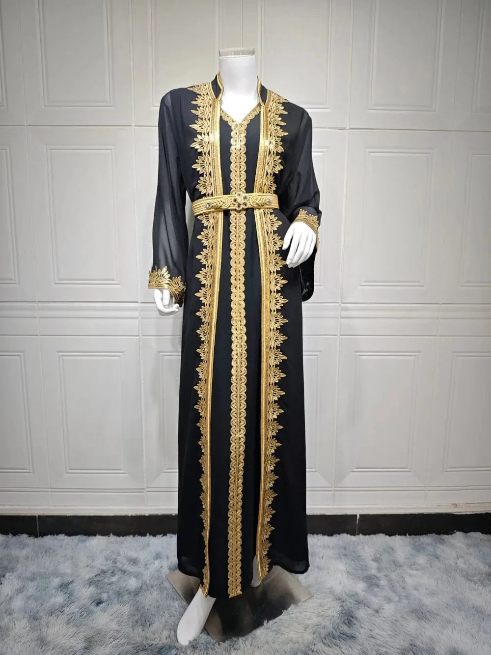 Black And Gold Kaftan