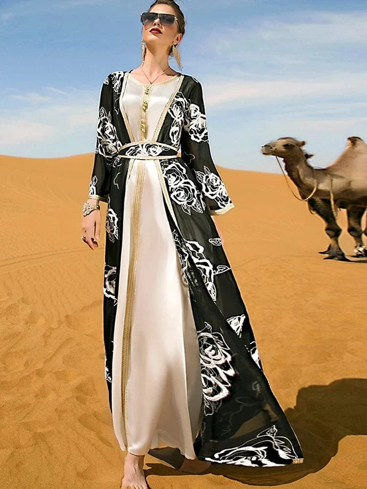 Black And White Kaftan