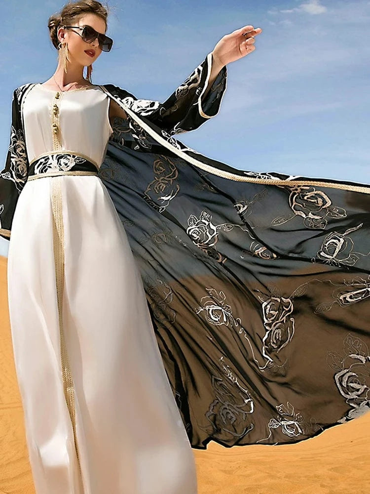 Black And White Kaftan