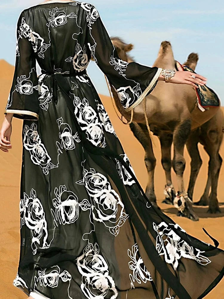 Black And White Kaftan