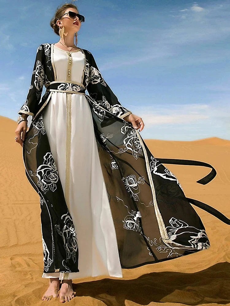 Black And White Kaftan