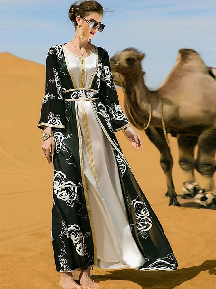 Black And White Kaftan