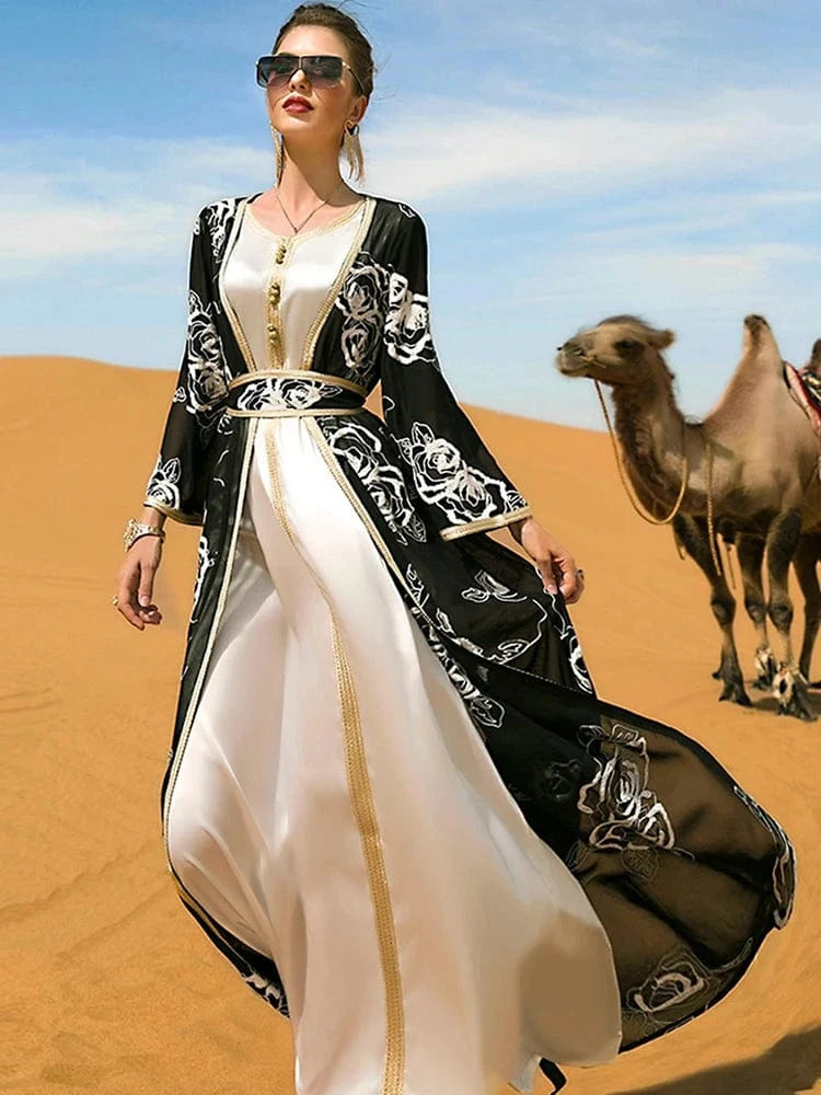 Black And White Kaftan