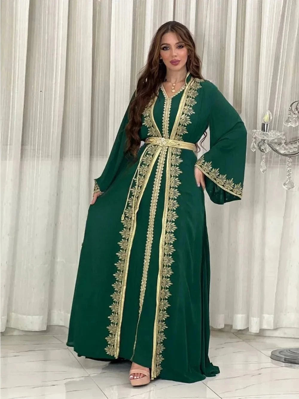 Green Kaftan Dress