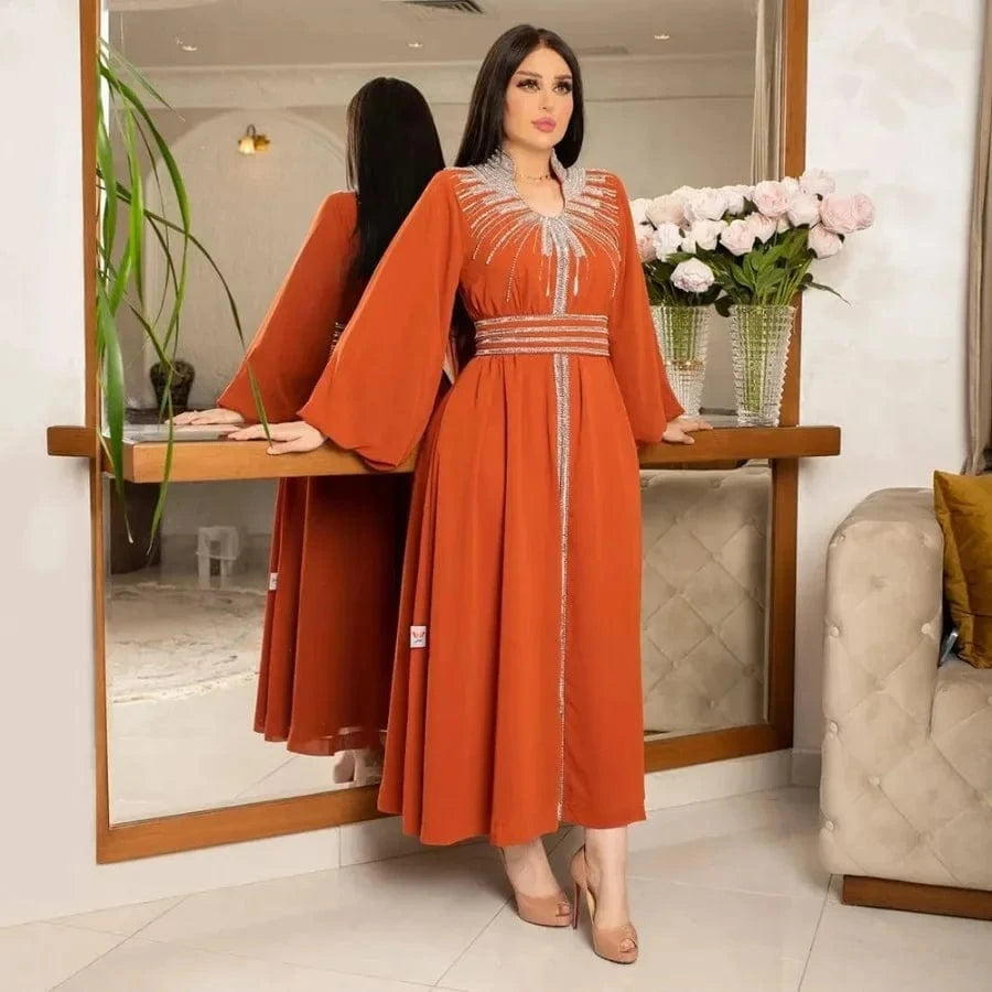 Orange Kaftan Dress