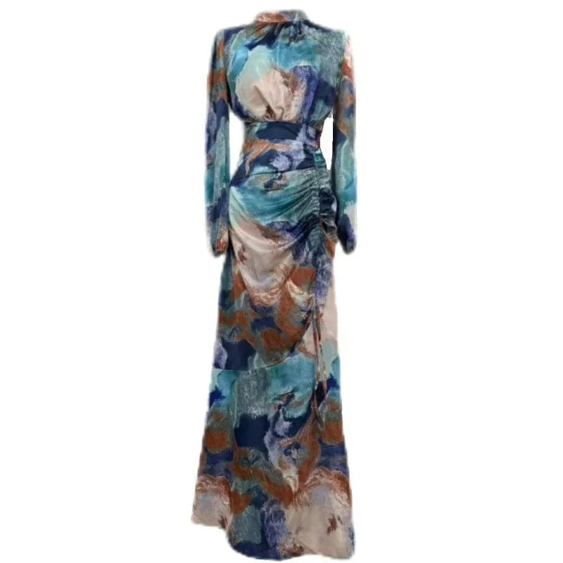 Pleated Kaftan Dress