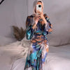 Pleated Kaftan Dress