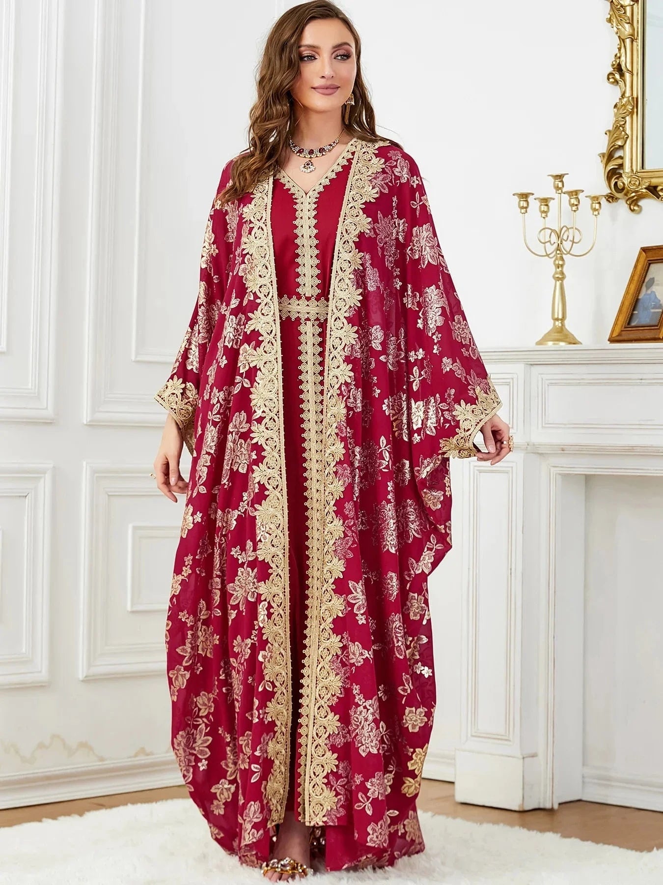 Red Kaftan Dress