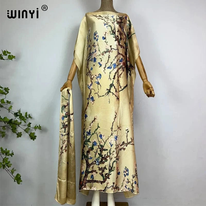 Silk Kaftan Dress