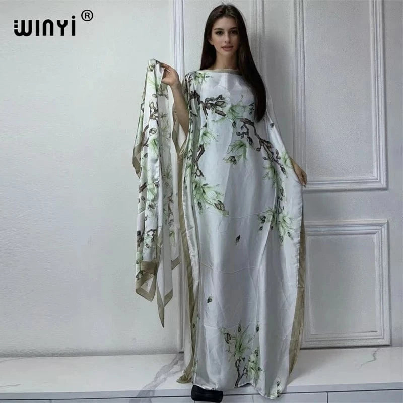 Silk Kaftan Dress