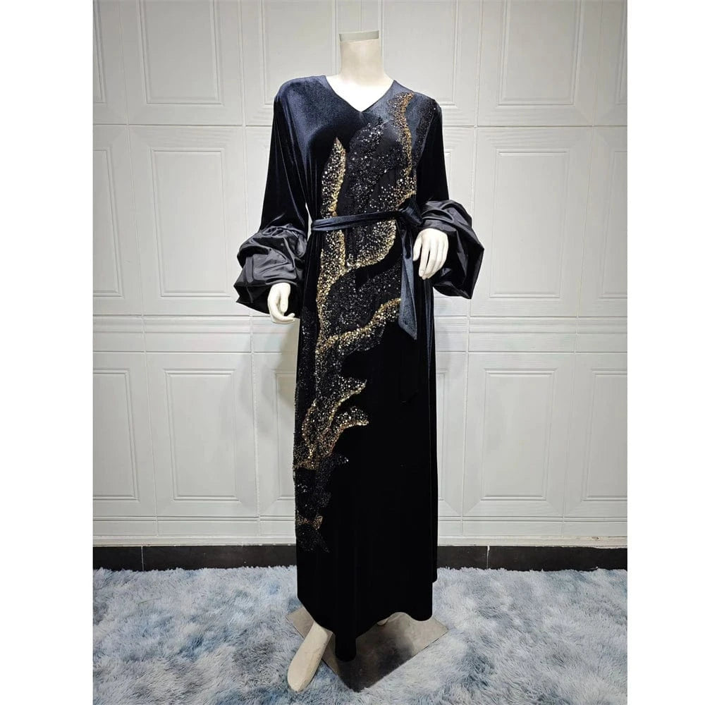 Velvet Kaftan Dress