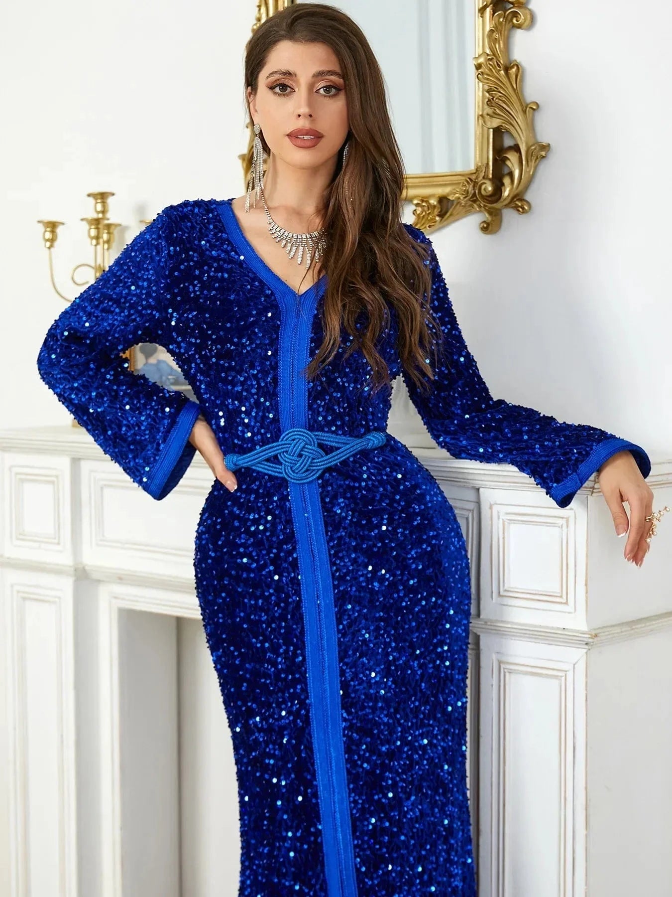 Wedding Velvet Kaftan Dress