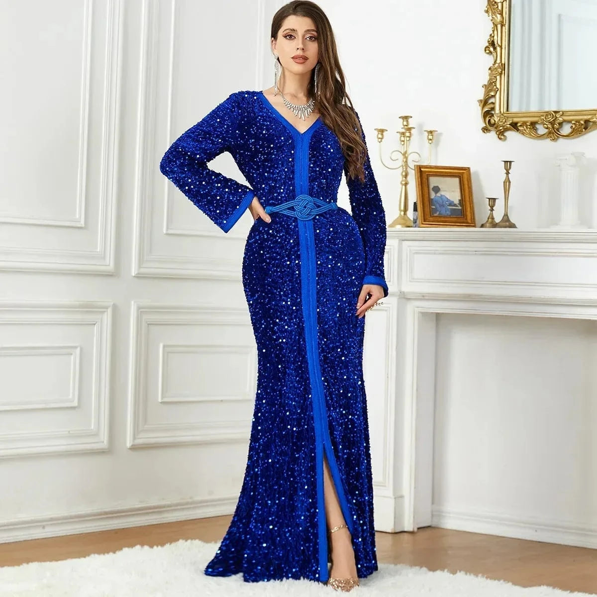 Wedding Velvet Kaftan Dress