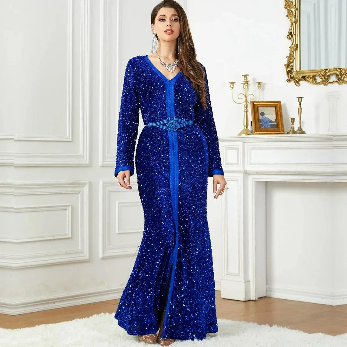 Wedding Velvet Kaftan Dress
