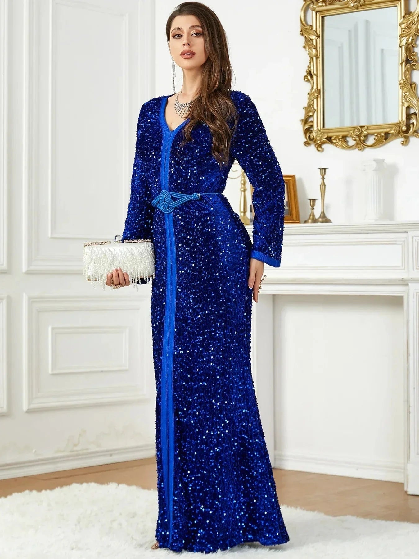 Wedding Velvet Kaftan Dress