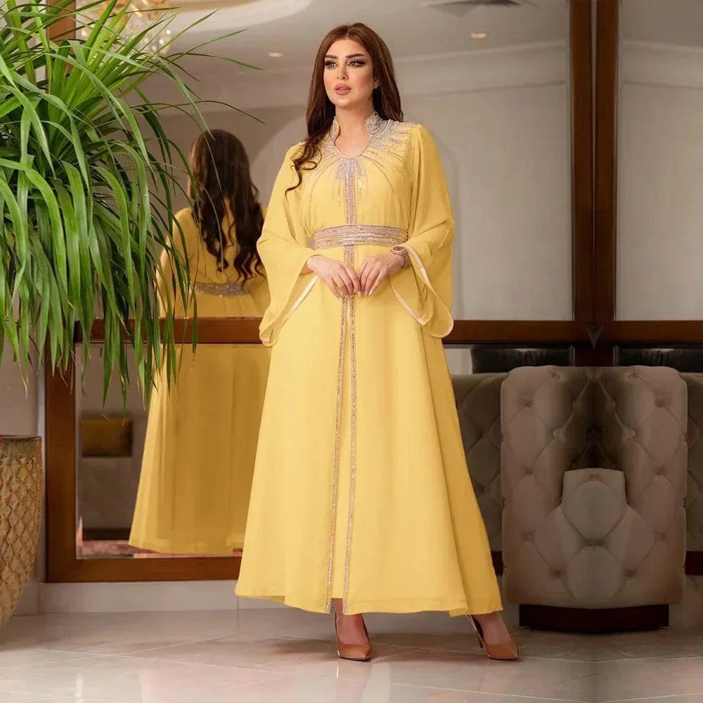 Yellow Kaftan Dress