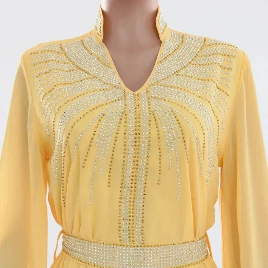 Yellow Kaftan Dress