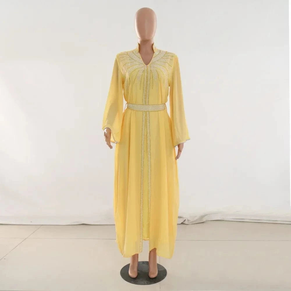 Yellow Kaftan Dress
